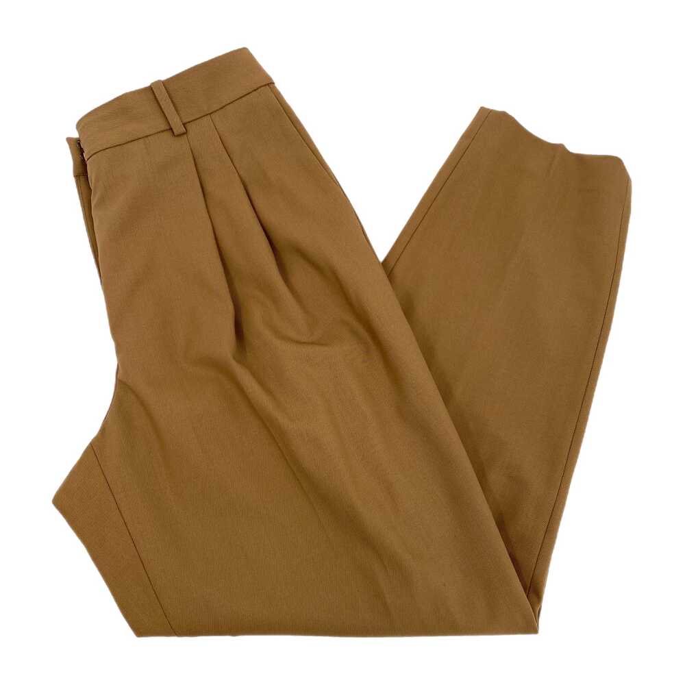 Babaton Brown Trousers Vogue Pleated Tapered Leg | Womens 10